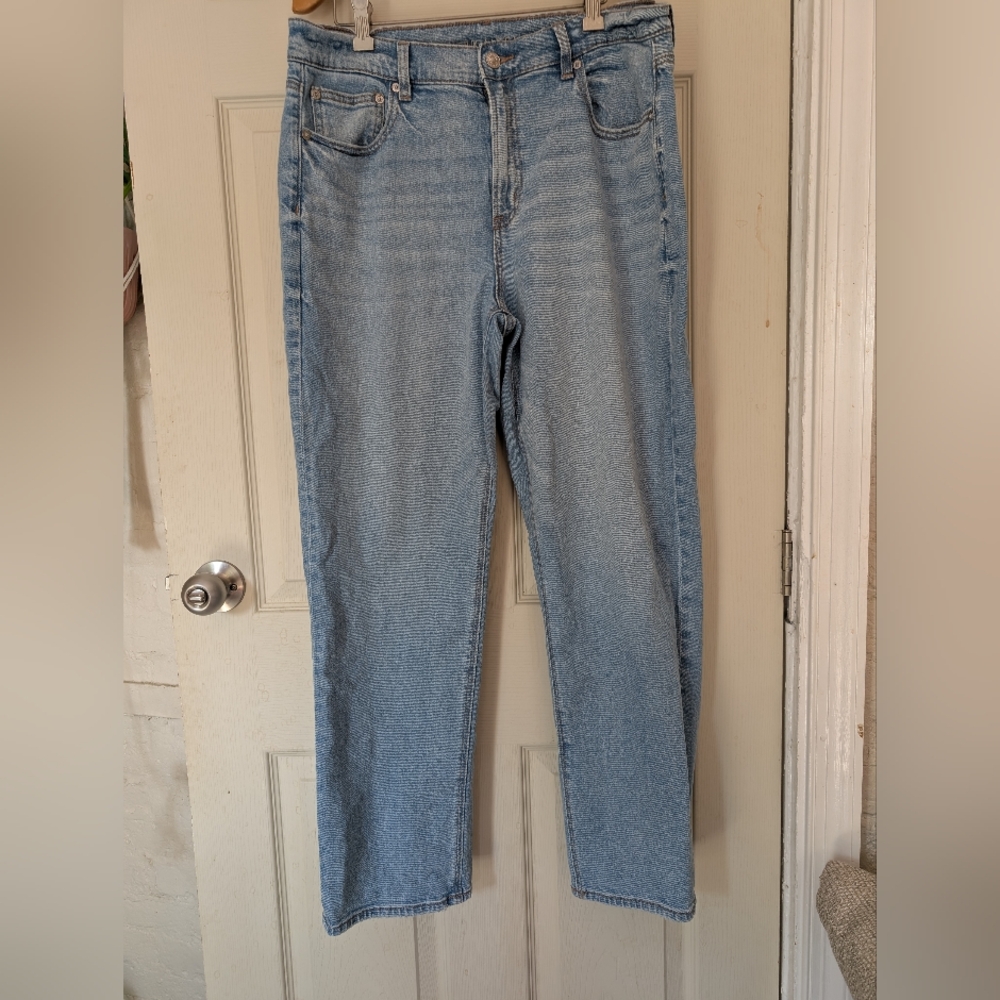 American Eagle Outfitters Light Blue Straight Leg Jeans